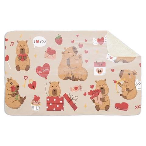 Fleecedeken Capibara en liefde