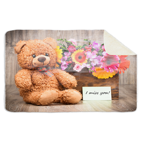 Fleecedeken Beer I miss you