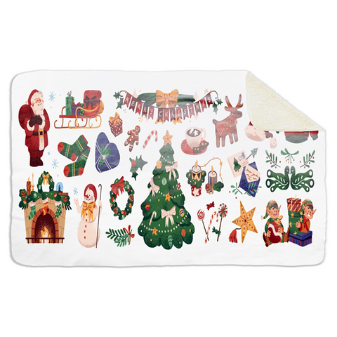 Fleecedeken Kerst sjabloon 2