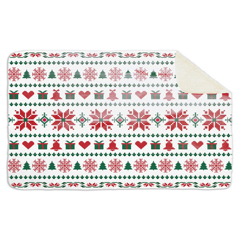 Fleecedeken Kerst sjabloon