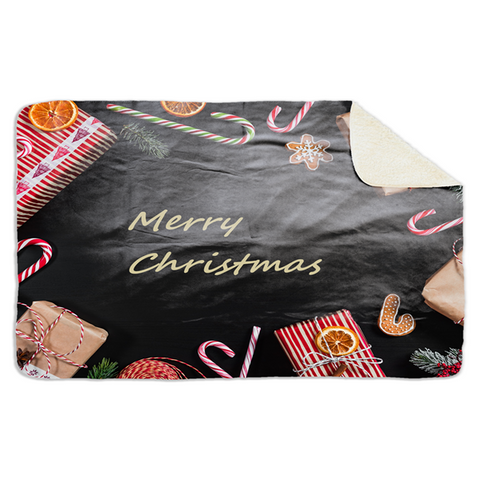 Fleecedeken Merry Christmas2