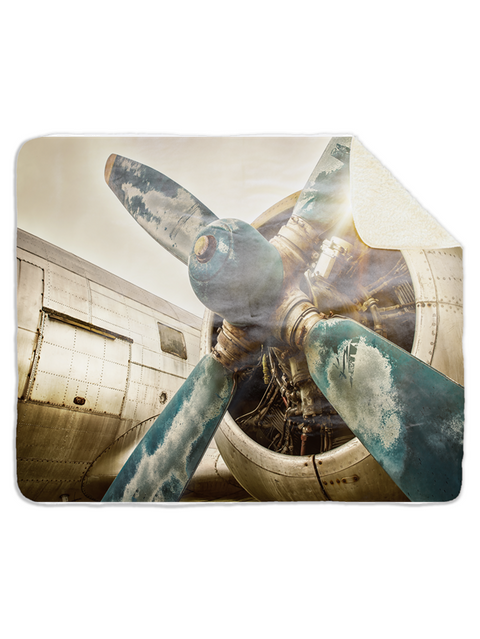 Fleecedeken Vliegtuig propeller