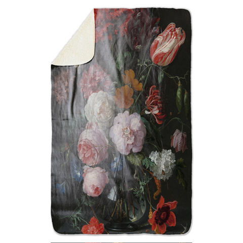 Fleecedeken Bloemen1