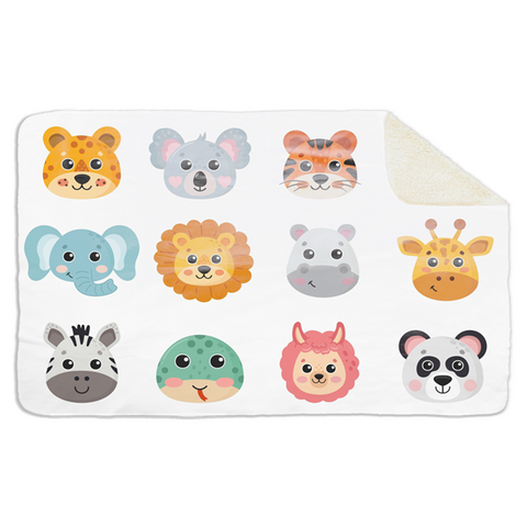 Fleecedeken Dierenillustratie