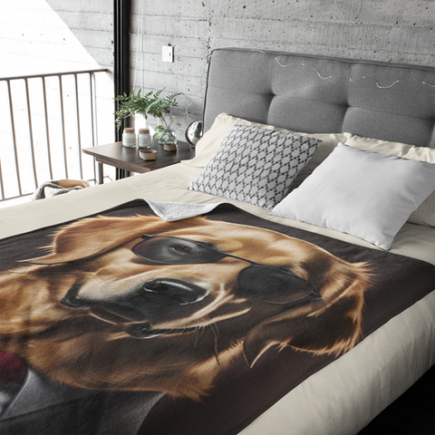 Fleecedeken Dhr Golden retriever