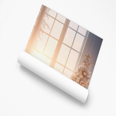 Poster Kerstboom wit