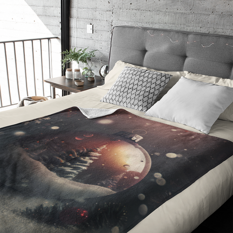 Fleecedeken Kerstbal