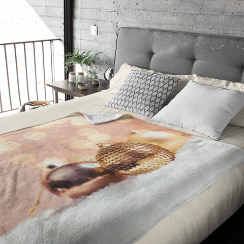 Fleecedeken Kerstbal2