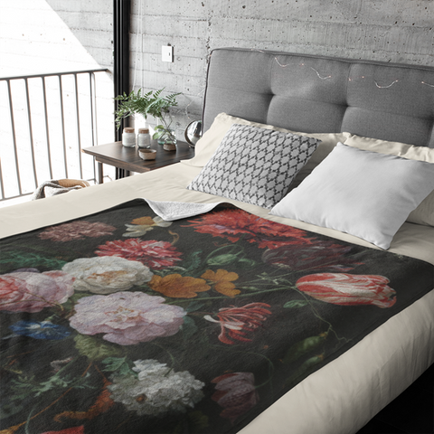 Fleecedeken Bloemen1