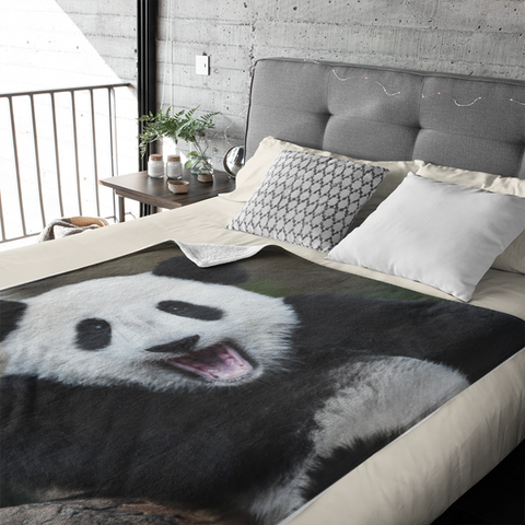 Fleecedeken Panda2