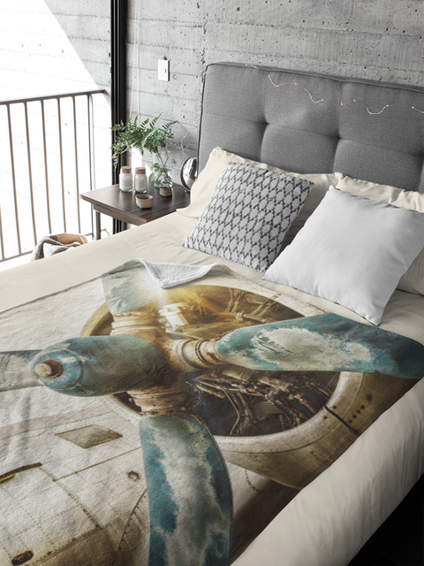 Fleecedeken Vliegtuig propeller