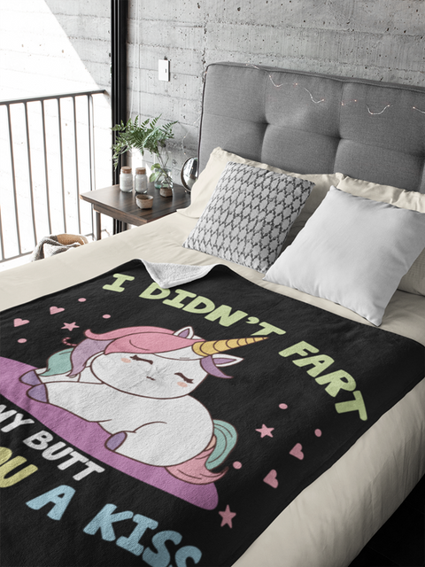 Fleecedeken Blew you a kiss