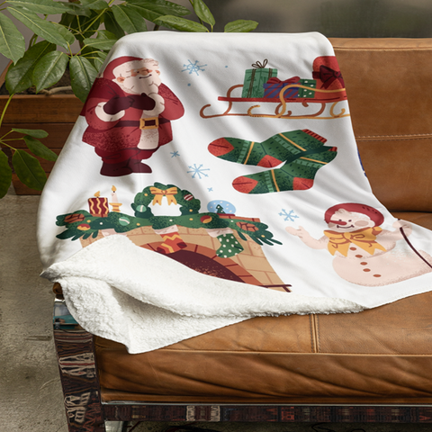 Fleecedeken Kerst sjabloon 2