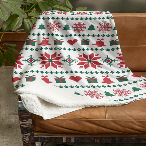 Fleecedeken Kerst sjabloon