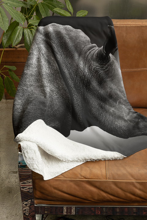 Fleecedeken Neushoorn