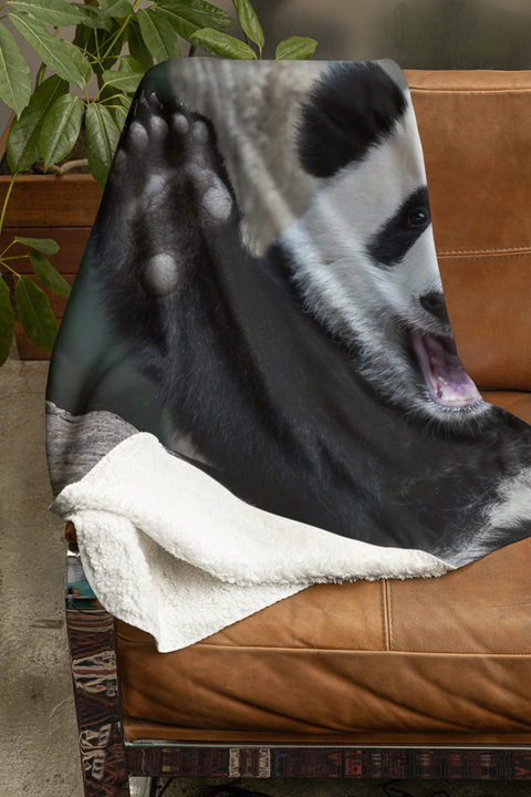 Fleecedeken Panda2