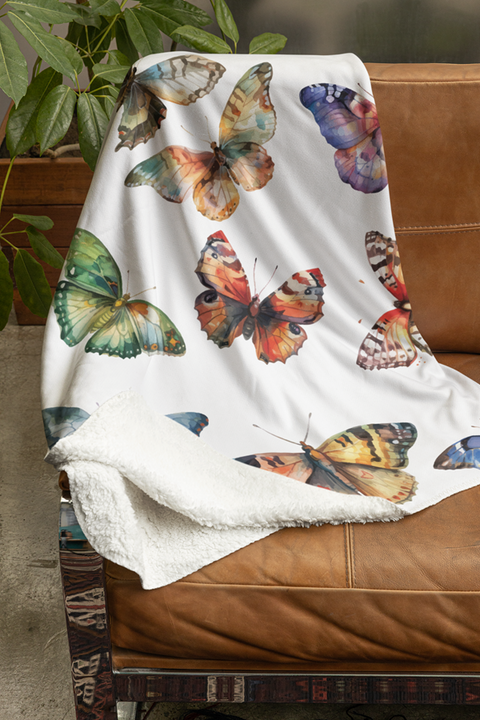 Fleecedeken Vlinders