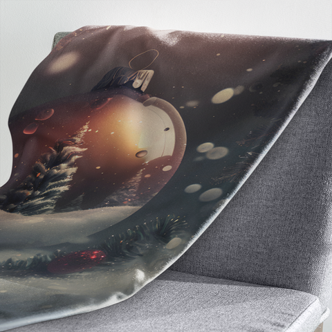 Fleecedeken Kerstbal