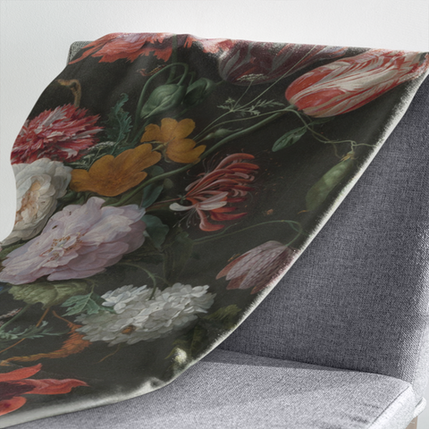 Fleecedeken Bloemen1