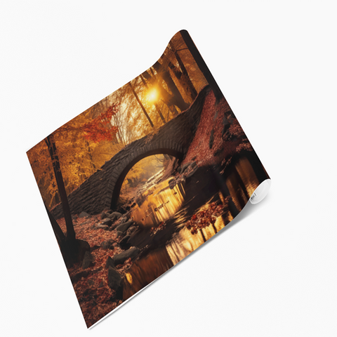 Poster Herfst met brug