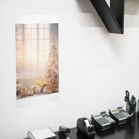 Poster Kerstboom wit