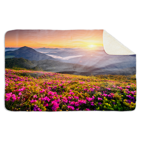 Fleecedeken rhododendron voor de bergen