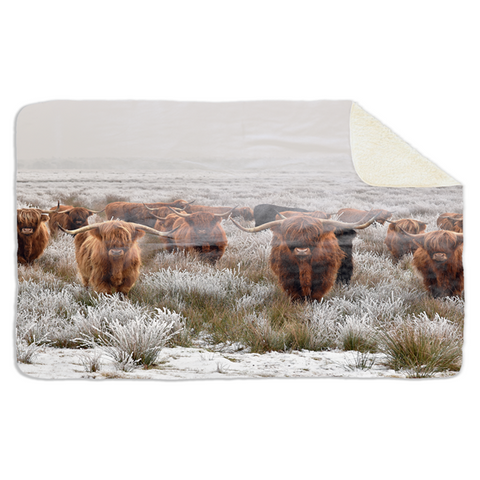 Fleecedeken schotse Hooglanders