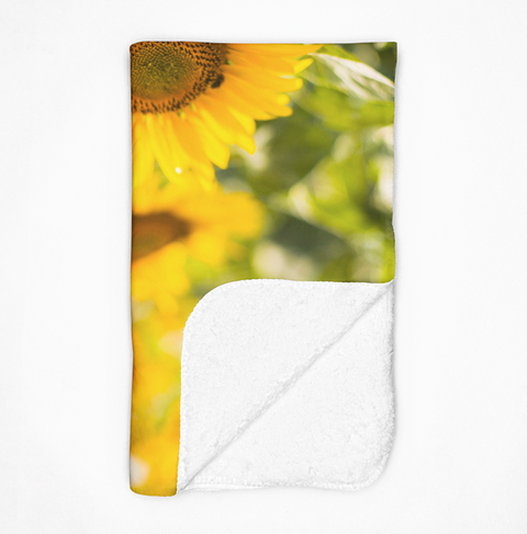 Fleecedeken Zonnebloem in het veld