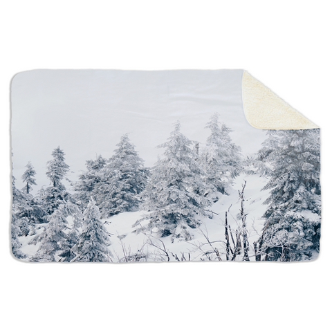 Fleecedeken Winter op de berg